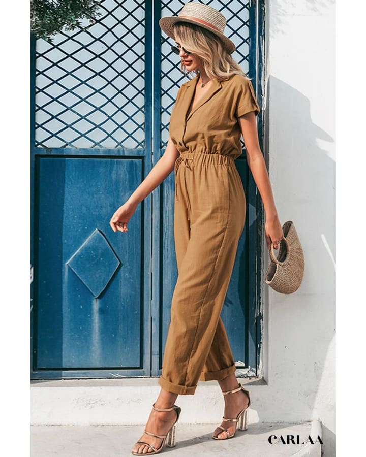 Women's Brown Jumpsuit