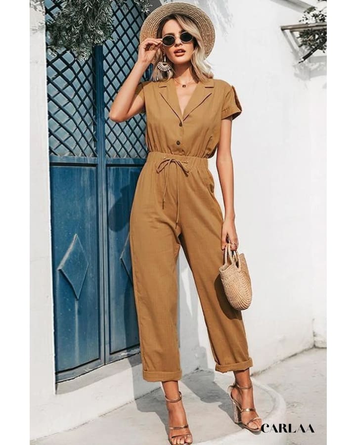 Women's Brown Jumpsuit