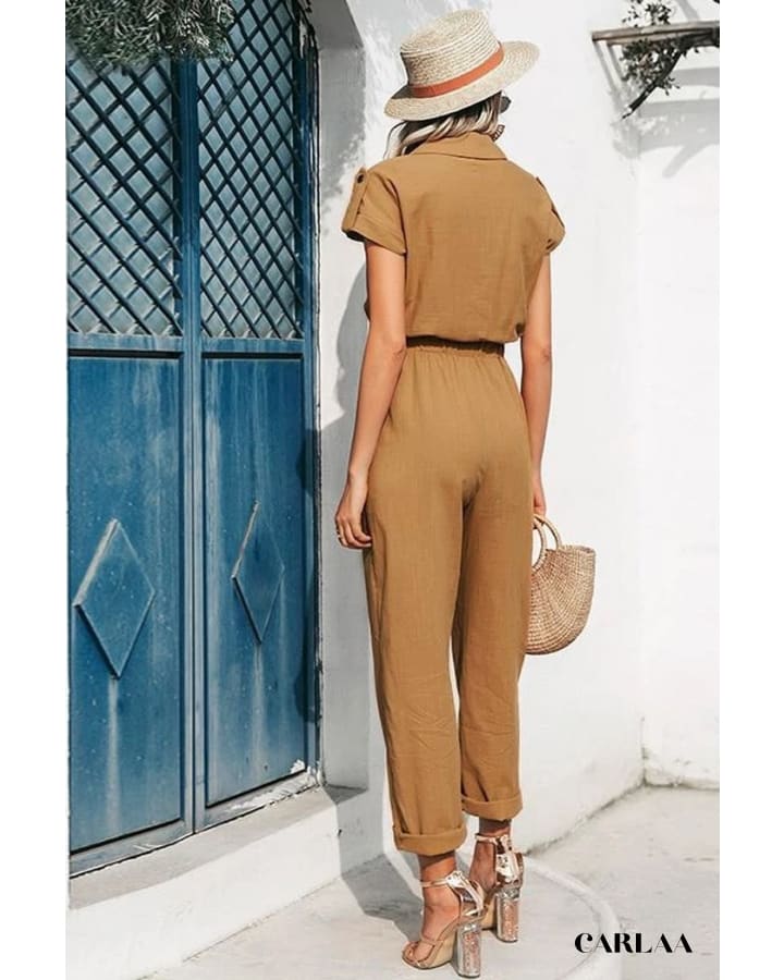 Women's Brown Jumpsuit