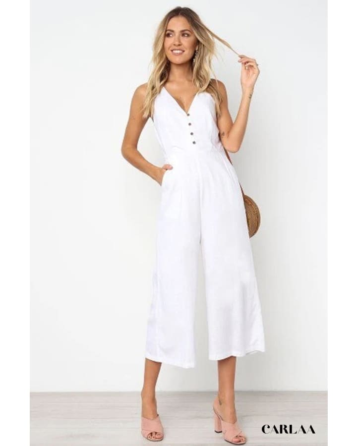 Combinaison Fluide Femme blanche