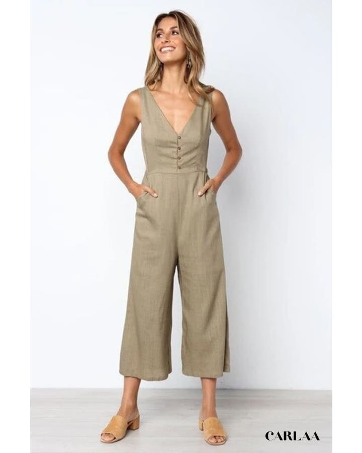Combinaison Fluide Femme kaki