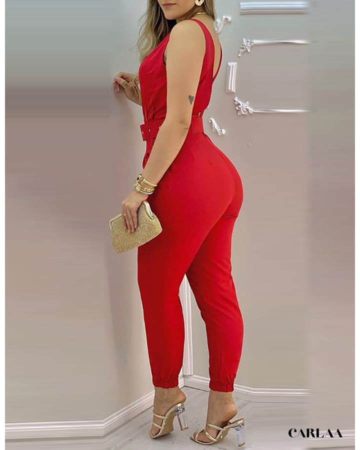 Puff Sleeve Jumpsuit