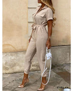 Chic Short Sleeve Jumpsuit