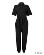 Combinaison Noir Manches Courtes