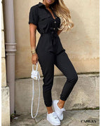Combinaison Noir Manches Courtes