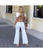 Women's backless jumpsuit
