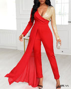 Women's Red Jumpsuit