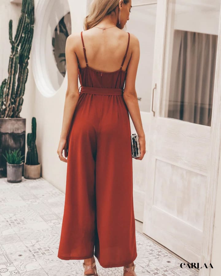 Women's Solid Slit Jumpsuit