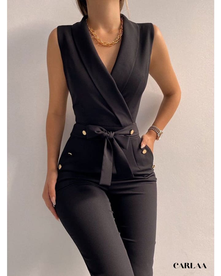 Combinaison Pantalon Noire Femme - 1