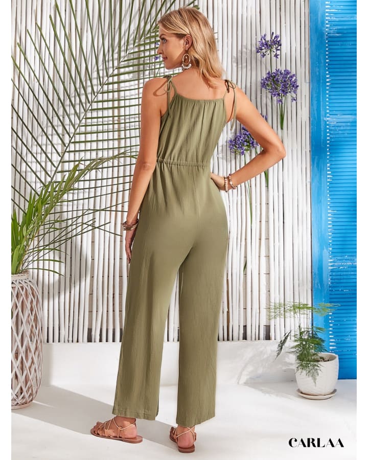 Green Cami Jumpsuit