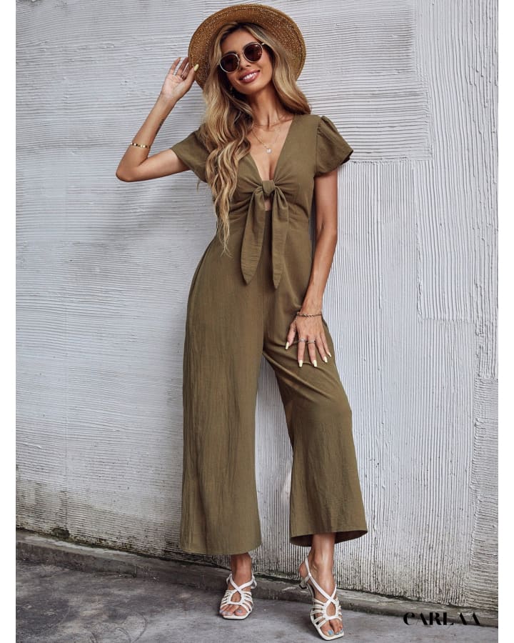 Combinaison verte olive - 1