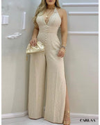 Women's chic plus-size jumpsuit