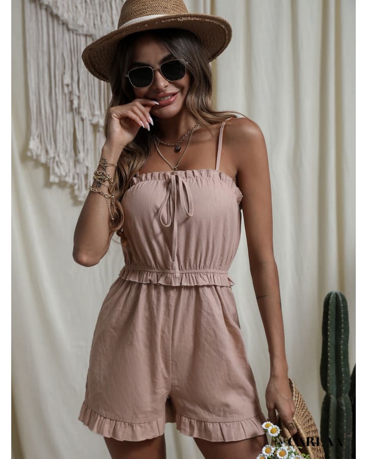 Combishort a volant uni