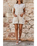 Combishort Femme Été en Lin