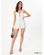 Women's White Sexy Cami Romper