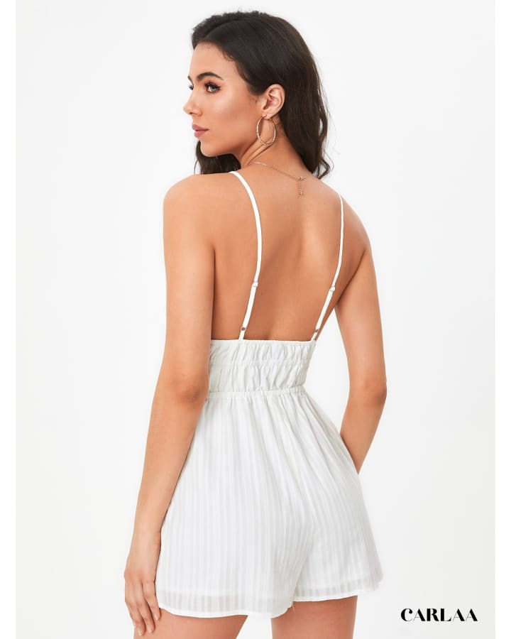 Combishort femme blanche Caraco Sexy