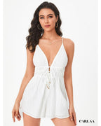 Combishort femme blanche - white / tall s 1