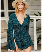 Combishort Femme Chic à Pois - 2