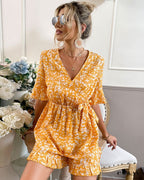 Combishort Femme Orange
