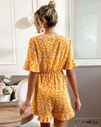 Combishort Femme Orange