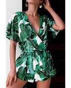 Combishort à Fleur Verte