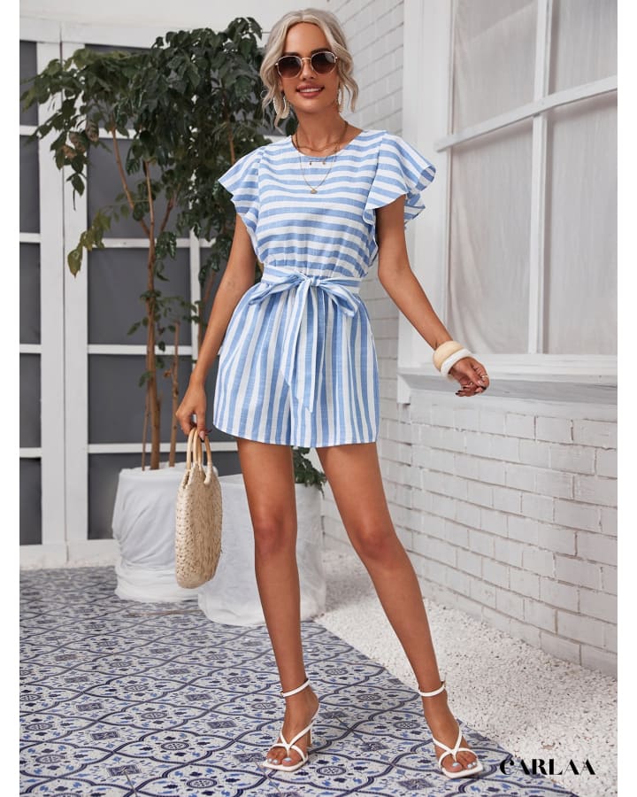 Combishort rayée femme - 1