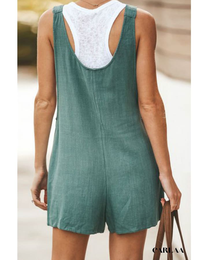 Combishort Salopette Vert