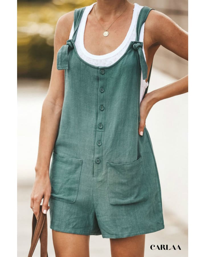 Combishort Salopette Vert