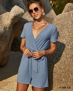 Combishort sexy femme - bleu / l 1