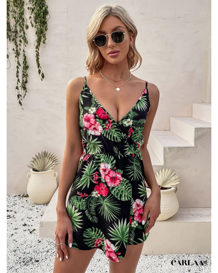 Combishort Tropical Cache Cœur