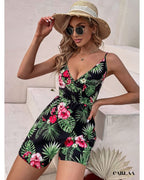 Tropical Wrap Romper