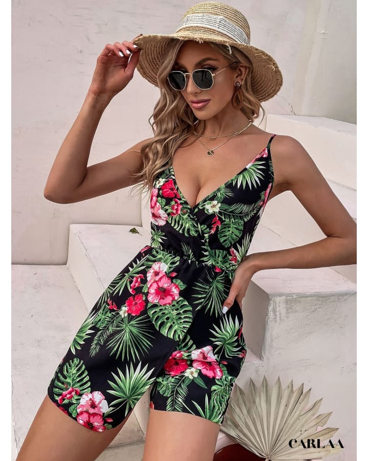 Combishort Tropical Cache Cœur
