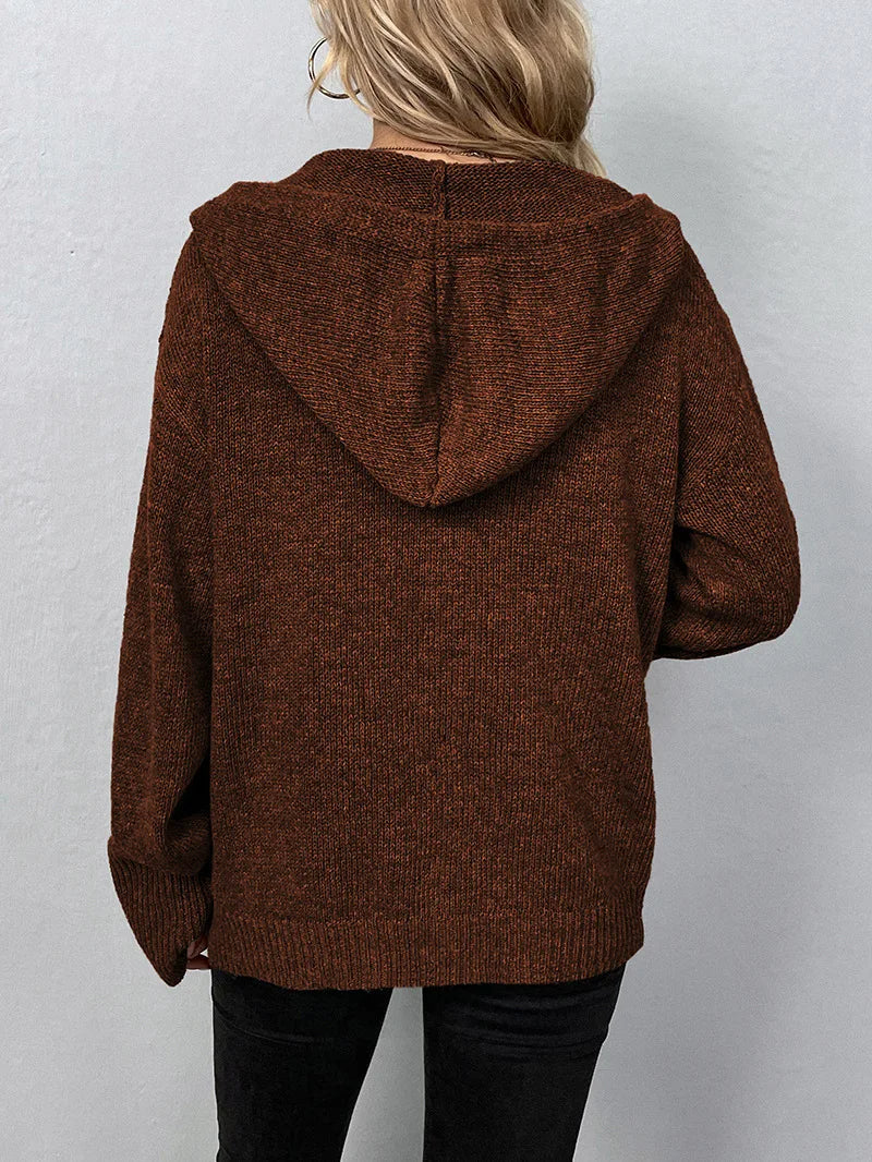 Cardigan pour dames avec bonnet