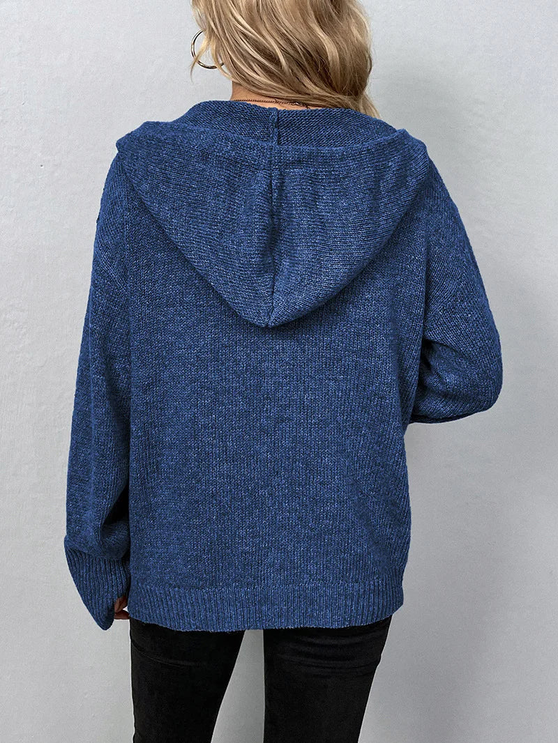 Cardigan pour dames avec bonnet