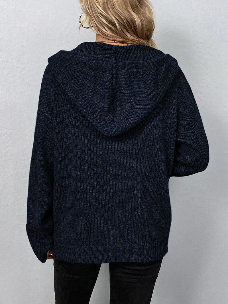 Cardigan pour dames avec bonnet