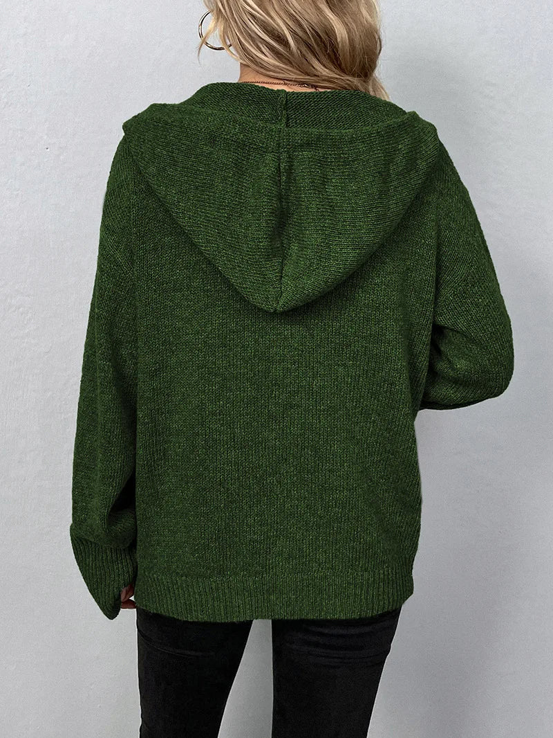 Cardigan pour dames avec bonnet