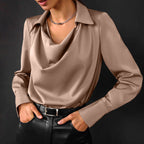 Chemise à manches longues et col irrégulier - Chic&Shines