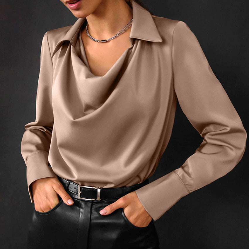 Chemise à manches longues et col irrégulier - Chic&Shines