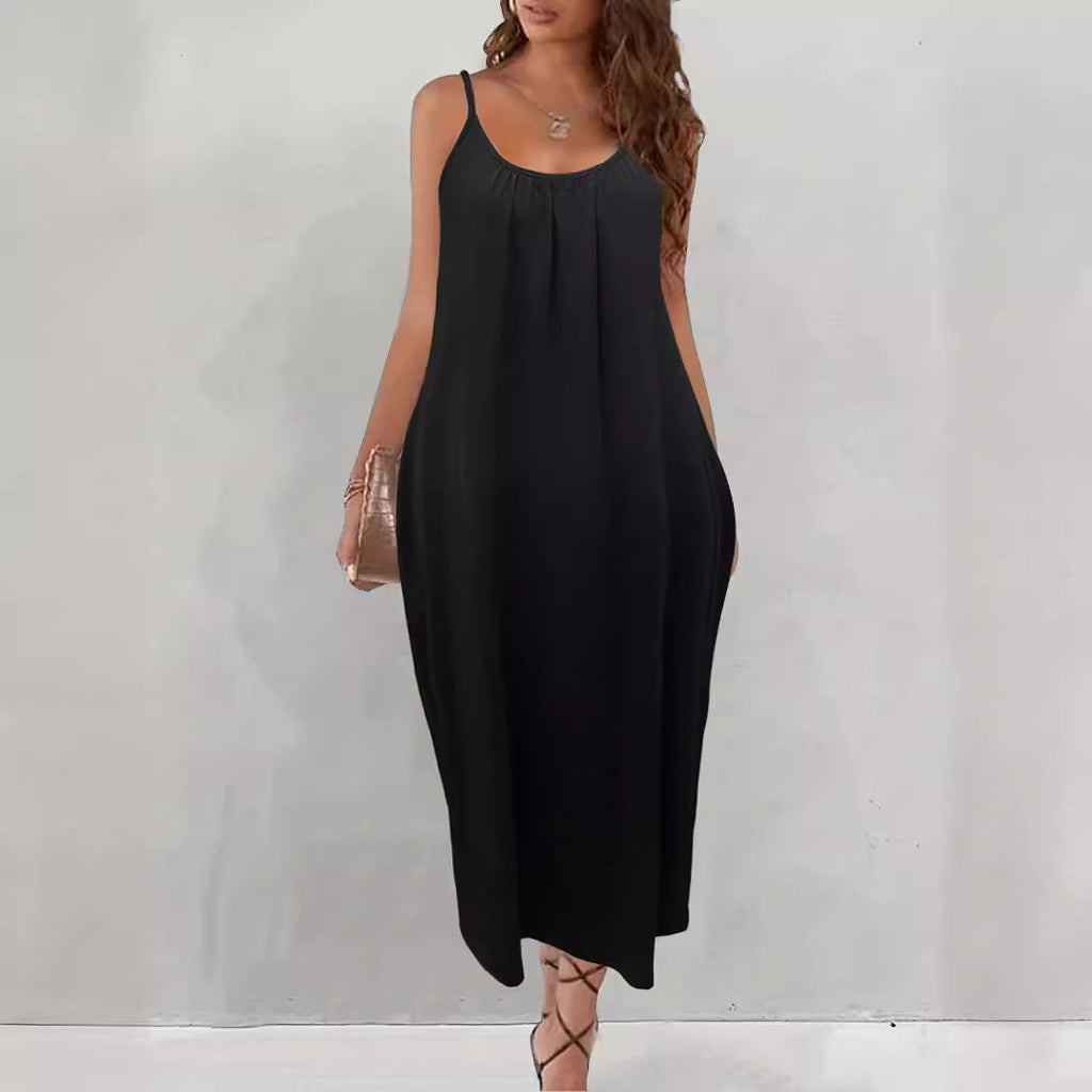 Relaxed-fit long camisole dress