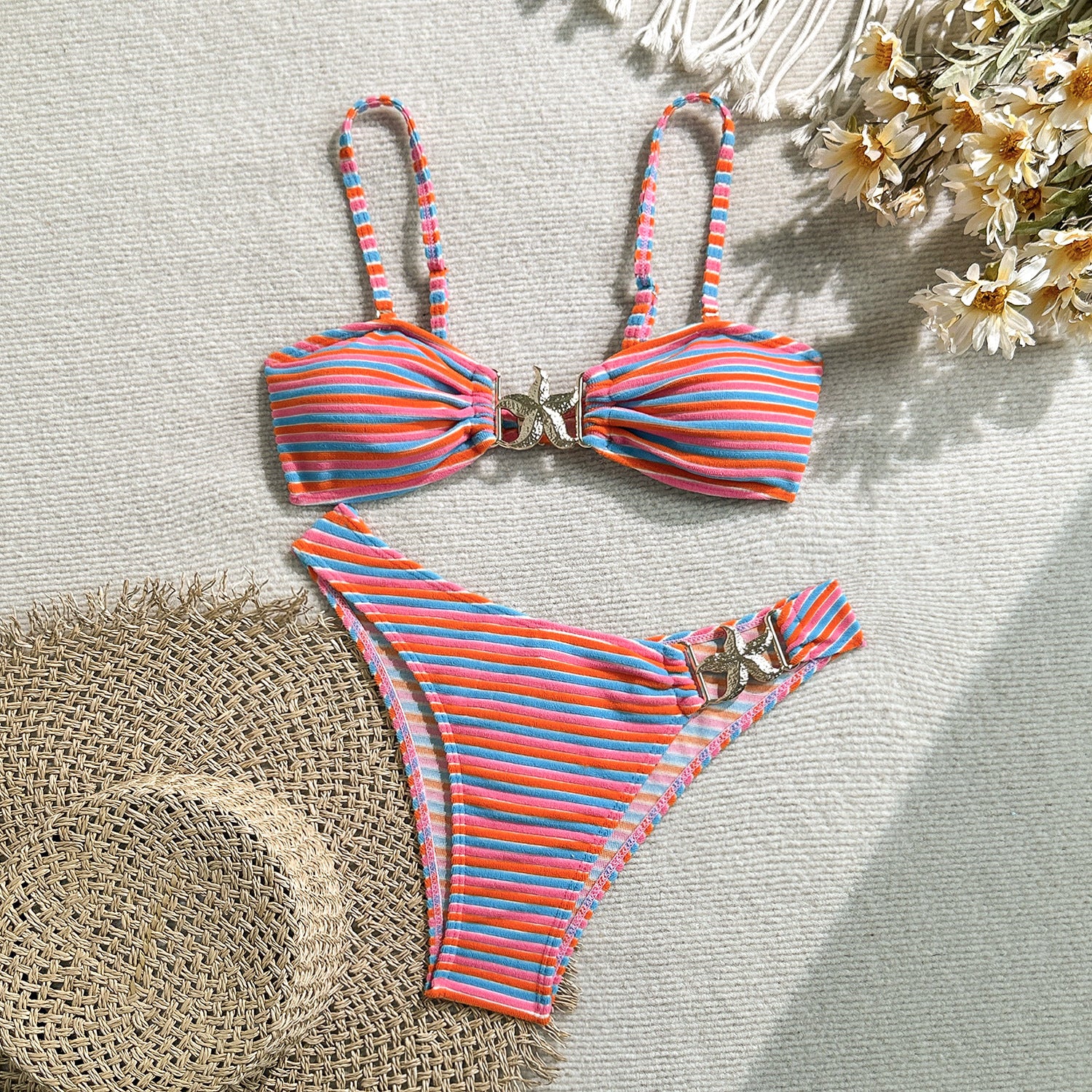 Théa — Bikini deux-pièces rayé