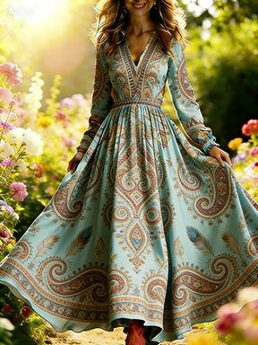 Robe florale effet 3D — Élégance casual