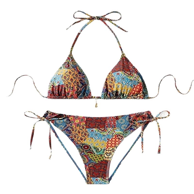 Ulla — Bikini deux-pièces taille haute rouge