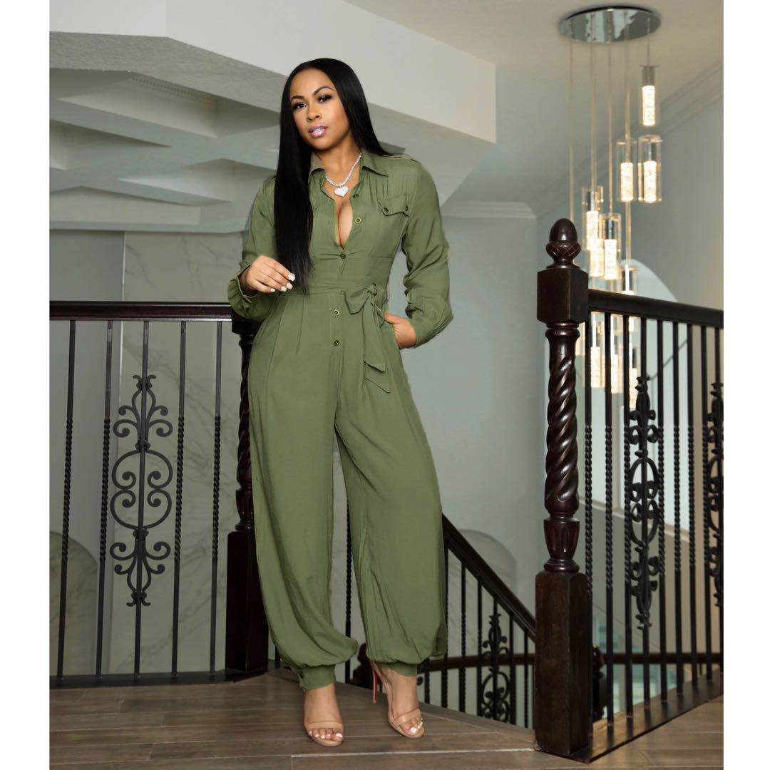 Combinaison pantalon manches longues ample - Chic&Shines