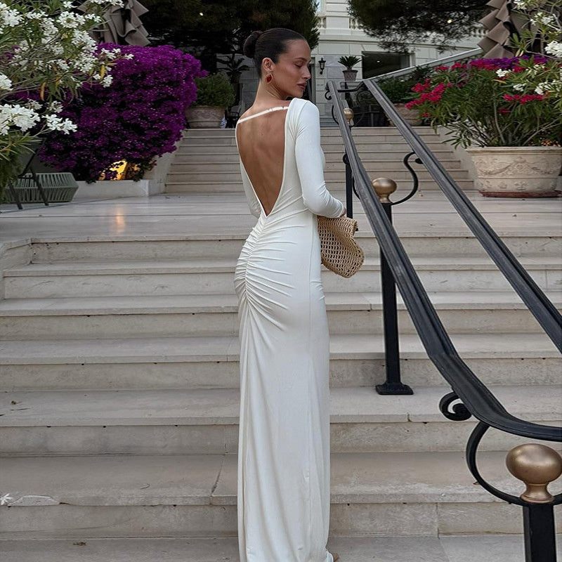 Robe longue licou dos nu