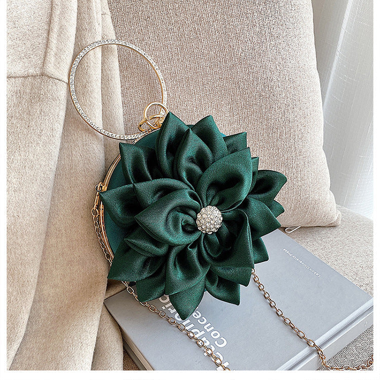 Sac à main bandoulière en diamant motif fleur - Chic&Shines