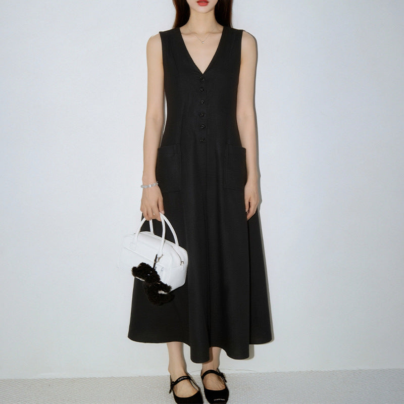 Robe cache-cœur épurée — Blanc, rose, noir ou beige