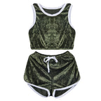 Ensemble haut et short en velour