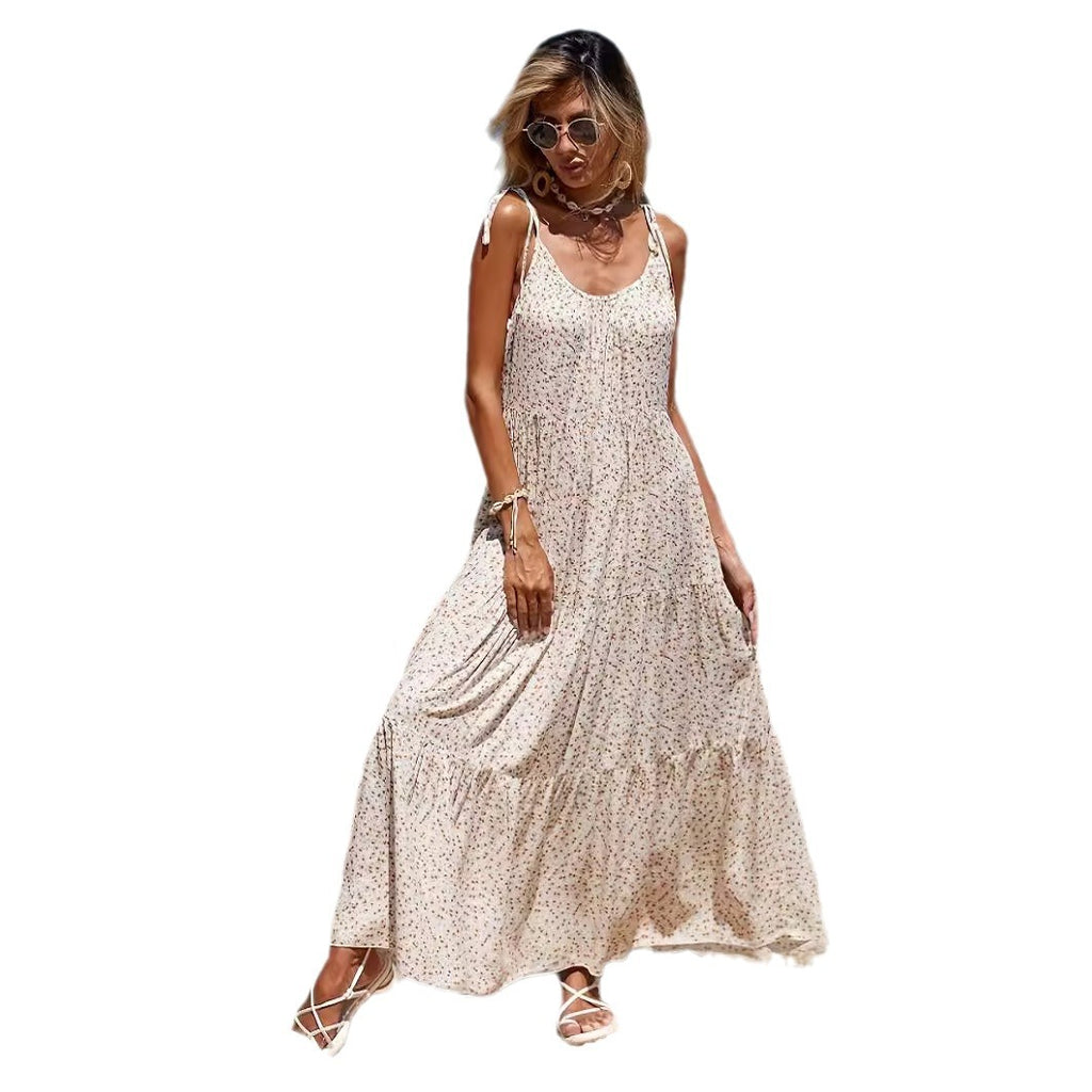 Robe patineuse courte à fleurs et volants