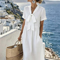 Polyester dress — Flowing and timeless elegance