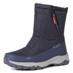 Bottes d'hiver pour femmes avec fermeture éclair latérale - Bottes de neige imperméables, antidérapantes et durables avec doublure chaude